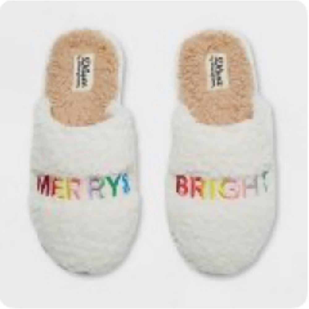Merry & Bright Sherpa Slippers